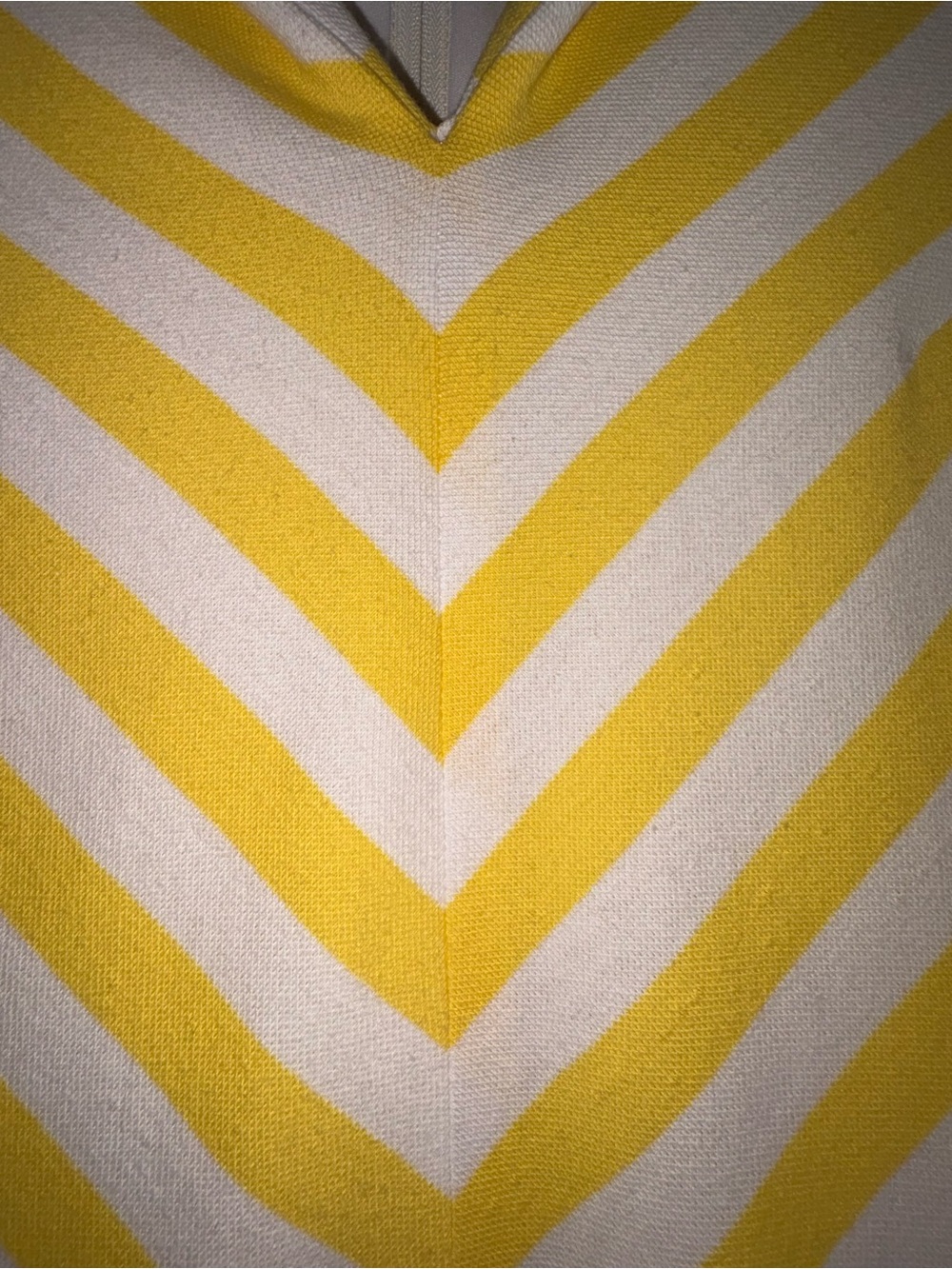 Elizabeth McKay Yellow and White Chevron Fit-and-Flare Dress - Picture 6 of 14